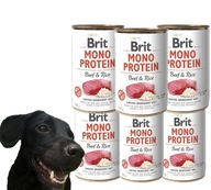 Brit MONO PROTEIN Beef Brown Rice Hovädzie mäso a hnedá ryža 24x400g