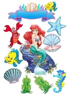 Oblátková torta MERMAID ARIEL + MENO cukor potlač A4