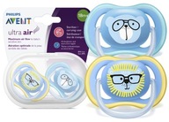 AVENT 2x ukľudňujúce cumlíky SCF349/14 ULTRA AIR SET V POUZDRI 18M+ ORTO