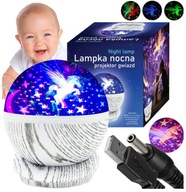 OTOČNÁ NOČNÁ LAMPA PRE DETI STARS SKY PROJECTOR UNICORN darček