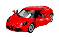 WELLY ALFA ROMEO 4C ČERVENÁ 1:34 NOVÝ KOVOVÝ MODEL 43676