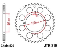 Zadné ozubené koleso Jt 819 37 Rg 250 83-84 81937 Jt £ 520