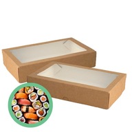 SUSHI BOX OBAL NA PERNÍKY S OKIENKOM 20x12 cm, 25 ks.