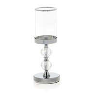 Strieborný svietnik Glamour Lantern Chrome Crystal