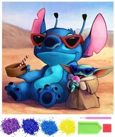 DIAMANTOVÁ VÝŠIVKA MOZAIKA 5D STITCH BABY YODA