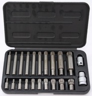 SPLINE BIT SET 22ks M4-M16-M18 oceľ S2 c6938