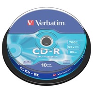 VERBATIM CD-R, 700 MB, 52X RÝCHLOSŤ, 10 ks.