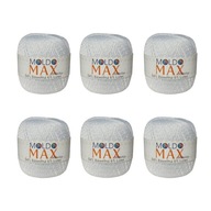 Cordonek Max Metallic – biela a strieborná, balenie 6 ks