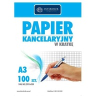 Kancelársky papier - Interprint - štvorčekový, 100 A3