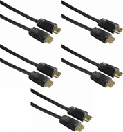 Hama Techline 4K HDMI 1.4 kábel 1,5 m čierny x5