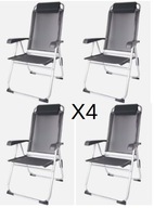 Hliníkové skladacie kempingové stoličky 4 ks