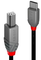 USB kábel typ C-B DAC tlačiareň Lindy 36942 2m