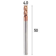 VHM tvrdokovová fréza 4p 4 mm stopka 4 mm TiAlN 55HRC CNC