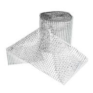 Stuha so zirkónmi - diamant 12cm x 9 m Striebro