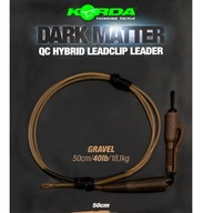 Koncová sada s bezpečnou sponou Korda Dark Matter Leader Gravel 50 cm