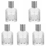 Sklenená fľaša na parfumy Silver Valentines Silver Set 5x50ml