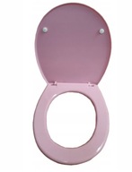 Ružové WC sedadlo na WC, DĹŽKA 465 mm, POĽSKO
