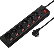 SURGE STRIP 6GN + 6x 1,4M HAMA spínač