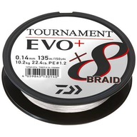 Daiwa Tournament BRAID EVO 135m 0,12 8,6kg BIELY