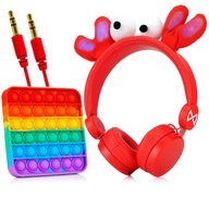 LED SLÚCHADLÁ PRE DETI NA EAR + BUBBLE POP HRA