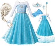 ELSA FROZEN 7v1 MEGA SET KOSTÝMOVÝ OUTFIT 122-128