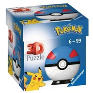 Ravensburger, 3D puzzle: Pokemon Ball - Blue