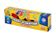 Plagátové farby 12 col x 20 ml Štandardná krabička Astra