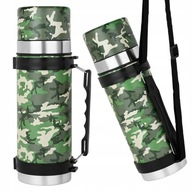 VEĽKÁ TERMOKA NA KÁVU A ČAJ, NEREZOVÝ NEREZOVÝ CAMO DESIGN 1L HRNÍČEK, PÁS, RUČKA