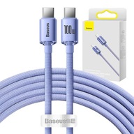 USB-C KÁBEL USB-C BASEUS CRYSTAL 100W 2M