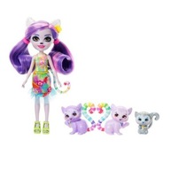 BARBIE ENCHANTIMALS. LEMURA FAMILY HRX86, MATTEL