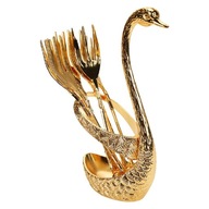 Jedálenský set Swan Decorative 6 vidličiek