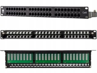 NEKU Patch panel RACK 19'' kat.6 48p UTP 1U + polica