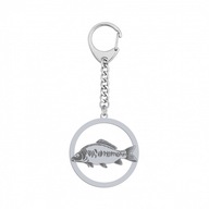 Kapor Ryba Keychain Silver 925 Gravírovanie Darček Venovanie Rybár