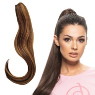 PONÍK na sponu 60 cm hnedá balayage #10HM27 CLIP