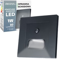 ČIERNA LAMPA LED OSVETLENIE SCHODISKA SO SÚMRAK A SNÍMAČOM POHYBU