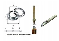 Nerezové očká, 100 ks priemer 10 + krimpovací nástroj a rezačka
