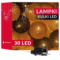 ELEKTRICKÝ POHON VAVLNENÉ GULIČKY 6cm 30LED