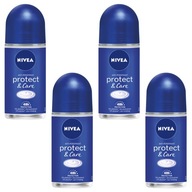 NIVEA Protect Care Dámsky antiperspirant roll-on do podpazušia 50 ml x 4 ks