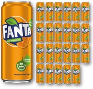 24 x FANTA POMERANČOVÝ nápoj sýtený 330 ml KONZERVY zatavené