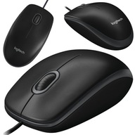 Káblová myš Logitech B100, čierna