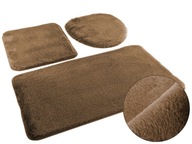 Kúpeľňový koberček Protišmykový Lombok Soft Fluffy Brown 3 kusy