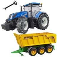 Bruder New Holland T7 ťahač Blue + JOSKIN Samovykladací príves