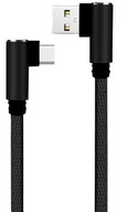 USB-C 3A QC 10W MÄKKÝ UHLOVÝ KÁBEL 3M 480 Mb/s