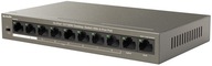 SWITCH PoE Tenda TEF1110P-8-63W 8x PoE +2x uplink pre monitorovanie IP kamier