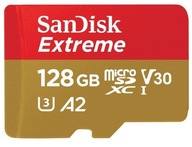 128GB SanDisk Extreme adaptér microSD karty 190/90 4K GOPRO
