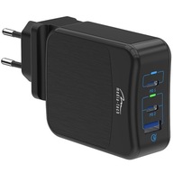 Media-Tech 65W USB-A a 2x USB-C nástenná nabíjačka