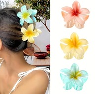 Spona do vlásenky veľká 8 cm HAWAIIAN FLOWER PLUMERIA 3 DIELS set