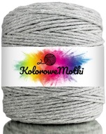 Macrame Cotton Cord Grey 200m 3mm