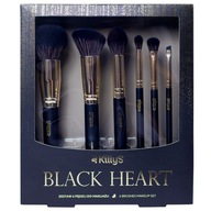 Sada štetcov na make-up KILLYS Black Heart 6 ks.