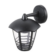 Čierna klasická záhradná nástenná lampa